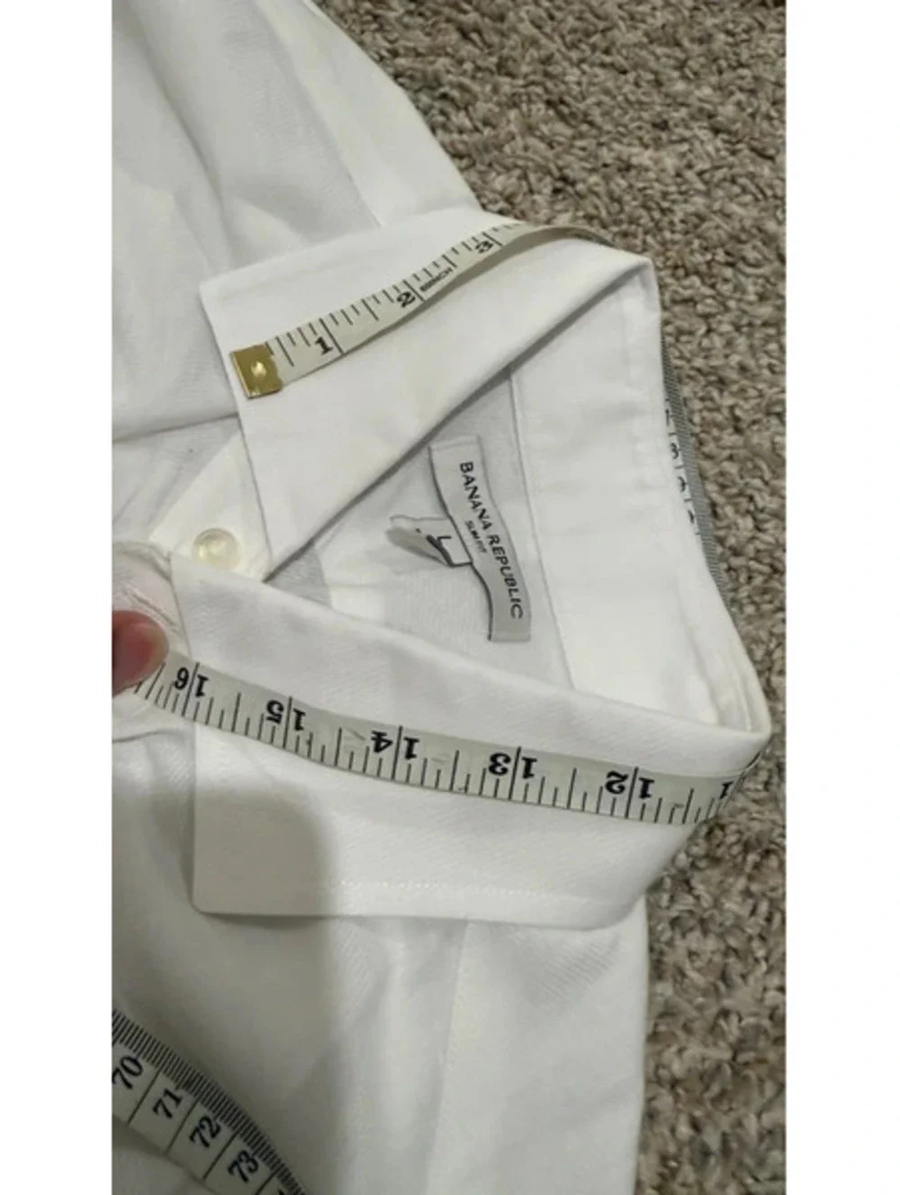 Banana Republic Premium Linen Dress Shirt Lot 3 L Slim